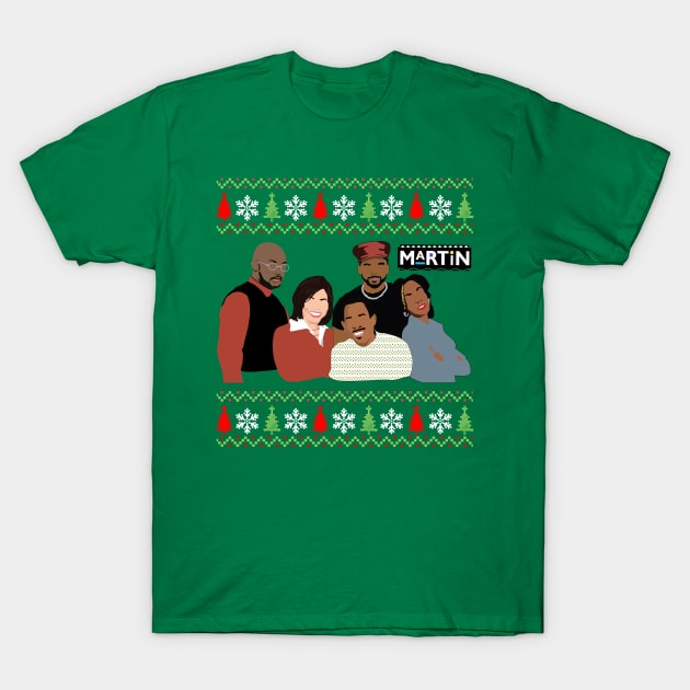 Martin TV Show 90's Damn Gina in christmas T-Shirt by gorilaboss